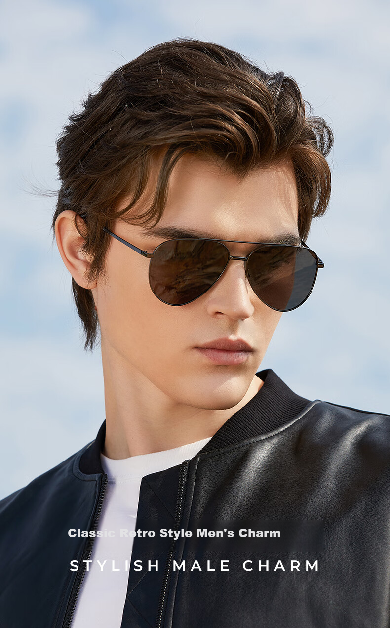 LOHO 2026 Polarized Aviator Sunglasses for Men, Driving-Specific Cycling Sunglasses, Sports Protective Eyewear, UV Protection Gift 3