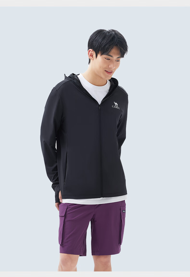 CAMEL [Ice Mint] 2025 Spring Summer Men's Outdoor High SPF Cooling Original Yarn Sunscreen Jacket Women's Sports Coat S 13