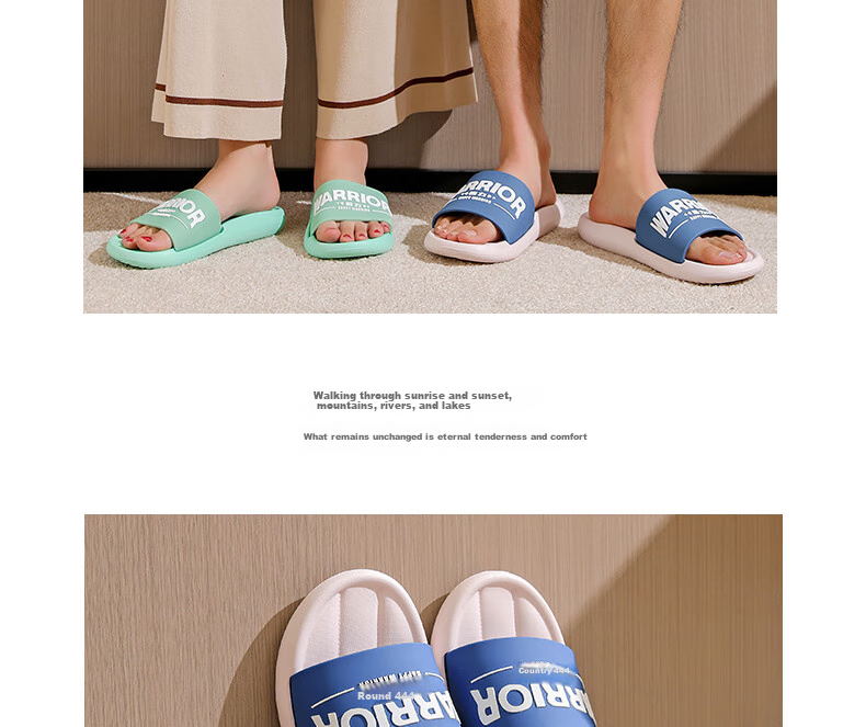 Huili Ins Style Couple's Wearable Inward And Outward Slip-On, Comfortable Non-Slip Air Cushion Soft Elastic Breathable Thick-Soled Sandals for Women HL01852 Light Green Size 40 12