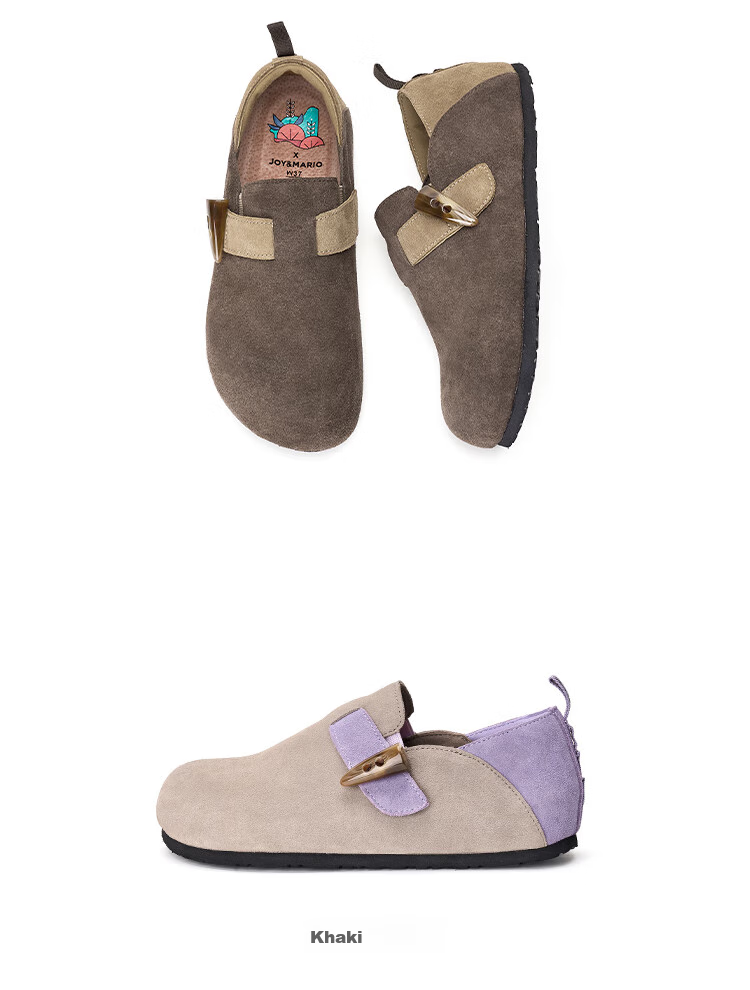 J&M Birkenstock-Style Women's Shoes, Spring Outdoor Wear, Soft Sole, Retro, Full Coverage, Casual, Niche, Women's Flats, Coffee Color, Size 40 14