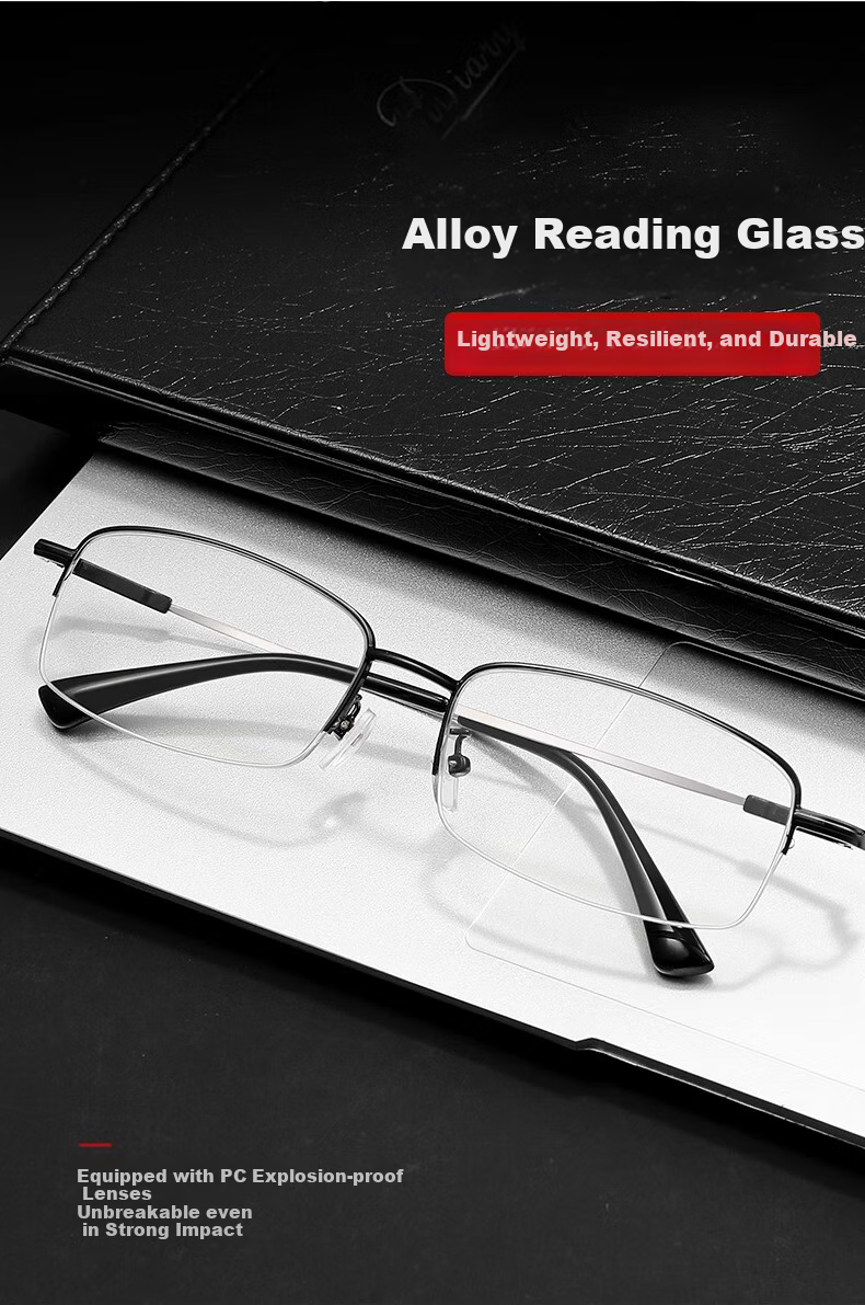 GOGOSOON Ultra-Light Reading Glasses for Men, High-Definition Anti-Blue Light Presbyopic Glasses, Premium Genuine Product for Middle-Aged And Elderly 1