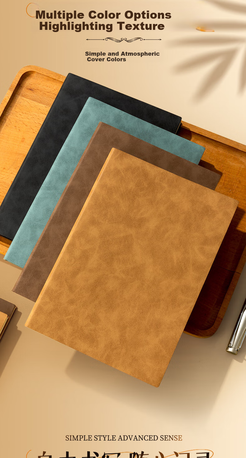 M&G Stationery A5/120 Sheets Meeting Record Sheepskin Leather Cover Notebook, Thick Office Notepad, Business Journal, Gray Single Book APNFC011 9