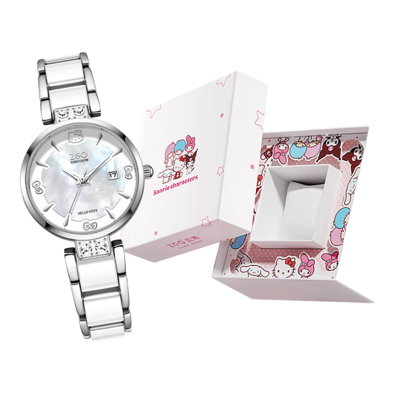 Hello Kitty Sanrio Women's Luxury Delicate Bracelet Watch Valentine's Day Gift for Girlfriend, Best Friend, Wife 2186