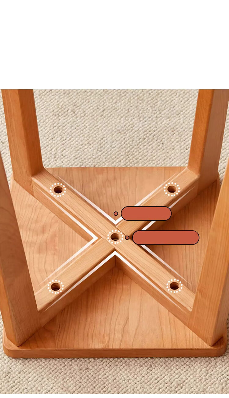 Yupin Stool, Household Square Stool, Dining Chair, Small Stool, Stackable Soft Cushion Stool, HK5167, Two-Piece Set 6