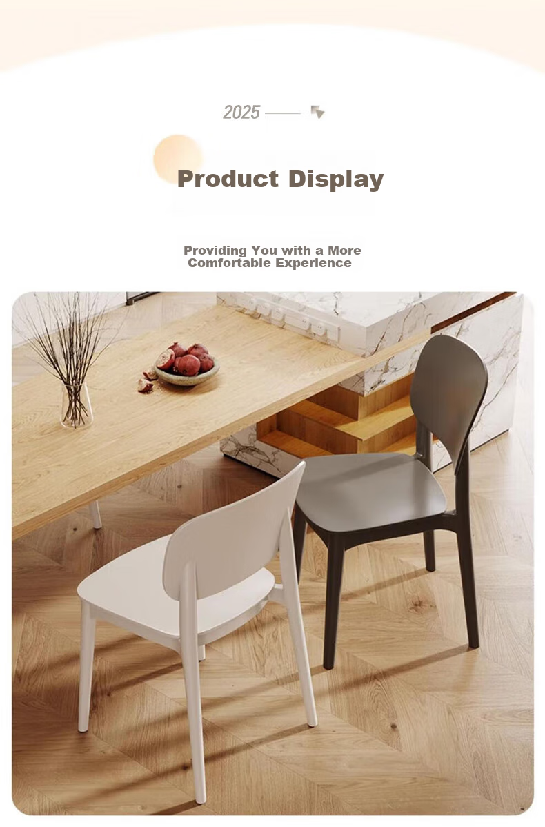 Quanpinwu Dining Chair Stool Plastic Chair Milk White Office Chair Backrest Leisure Chair Desk Chair Study Chair Makeup Chair 9