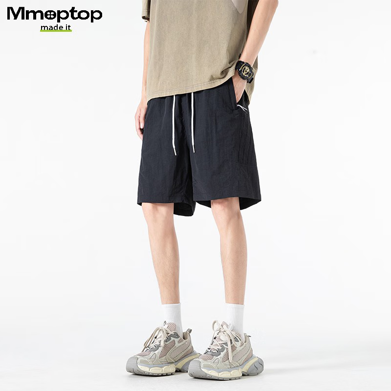 MMOPTOP Dissan Wrinkle-Resistant Workwear Shorts, Summer Men's Quick-Dry Cool-Feeling Wear-Resistant Five-Point Shorts, MDK04 Obsidian Black, Size M 6