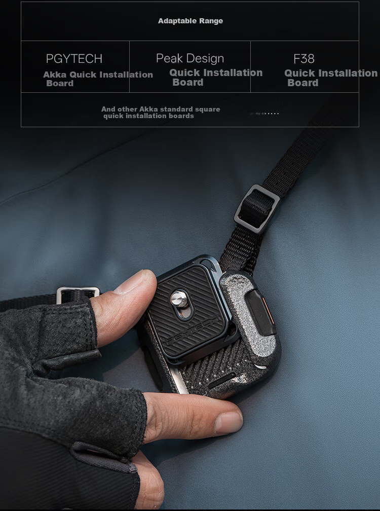 PGYTECH Quick-Release Camera Strap, Dandelion Camera Shoulder Strap, Quick-Release Crossbody, Pressure-Relieving Quick-Release Plate, Suitable for Fuji, Canon, Sony Camera Quick-Release Board And Quick-Release Plate Set 4