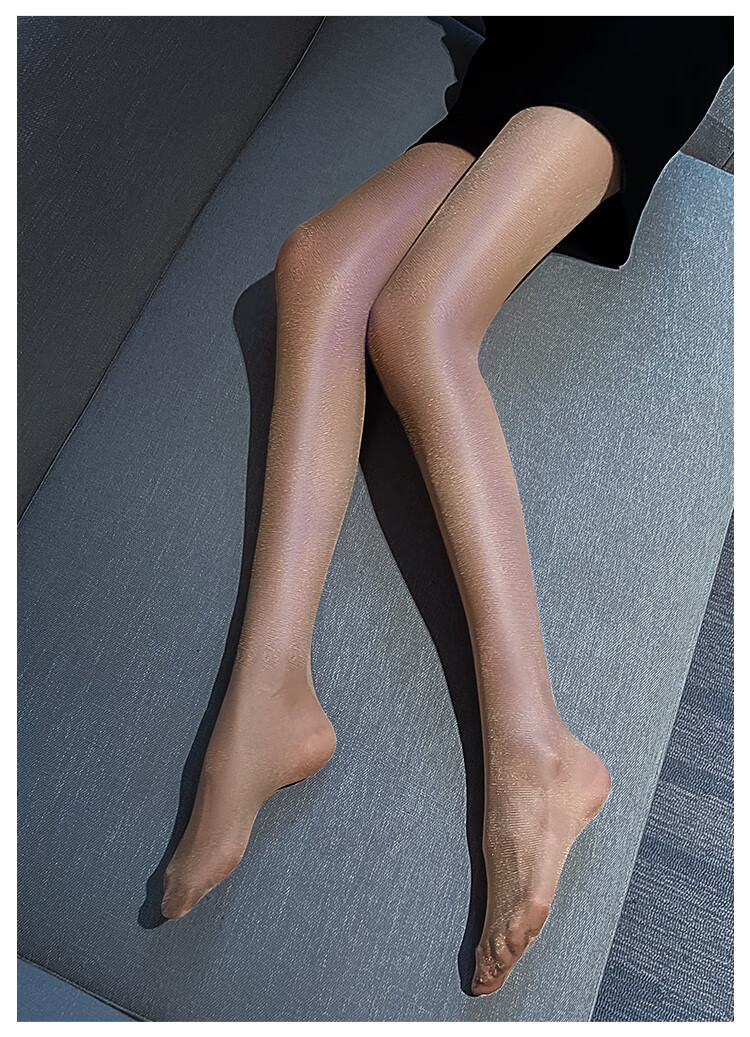 LangSha Pearl Sheer Ultra-Thin Sexy Black Stockings Lingerie Pure Desire Slightly Shiny Nude Pantyhose Black 3-Pack 12