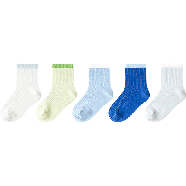 BALABALA Summer Mesh Sports Socks for Children, Breathable Socks for Boys And Girls, Toddler to Big Kids, Five Pairs Pack 209225172204