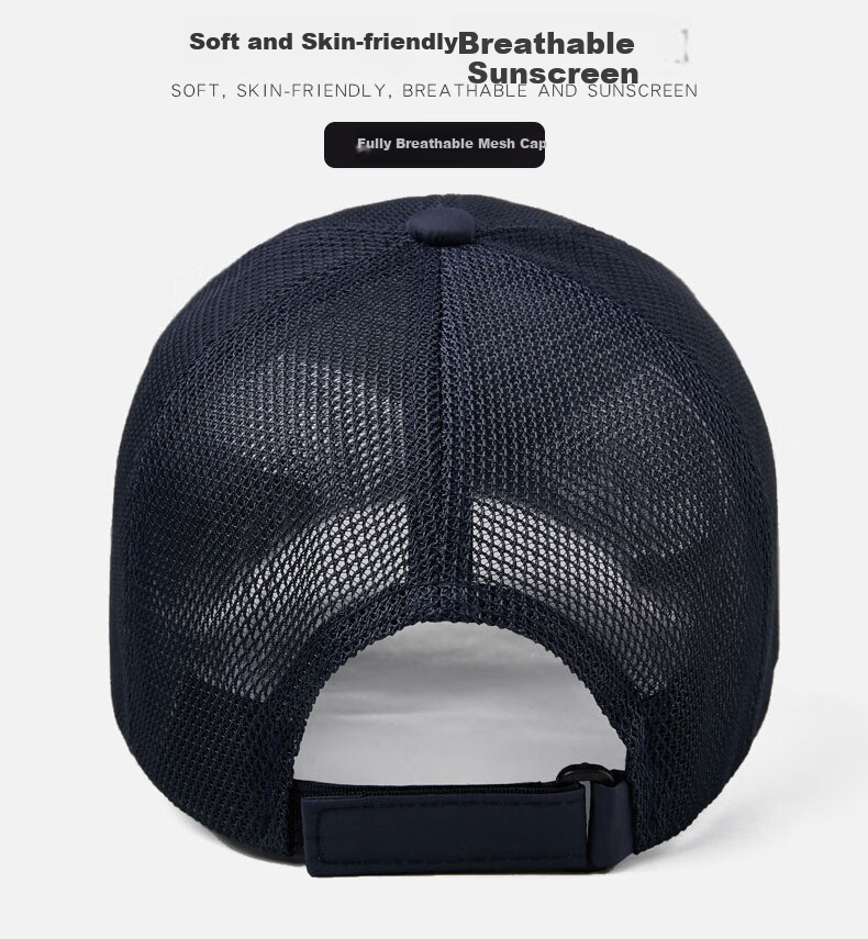 Denssyne Men's Summer Outdoor Sun Protection Hat, Adjustable Wide Brim Sunshade Hat for Women, UV-Resistant Breathable Mesh Baseball Cap 4