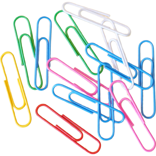 TANGO 8# 50mm Paper Clips, Nickel-Plated Rust-Resistant, Colorful Assortment, 140 Pieces, Binder Clips, Office Stationery, Document Organization, Multi-Color Classification, File Organizer Tool