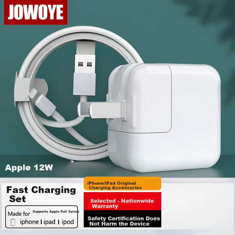 Зарядное устройство JOWOYE для Apple iPhone/iPad, 12 Вт, быстрая зарядка PD, белый, с кабелем Lightning