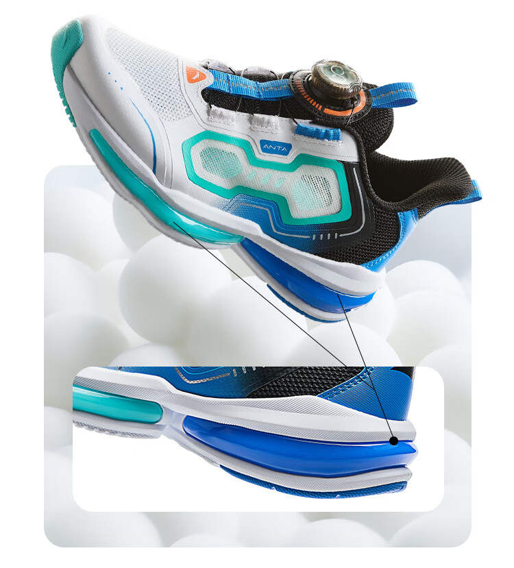 ANTA Children's Lingyun Running Shoes, Summer Girls' Sports Shoes, Professional Button Running Shoes, A22525544 2