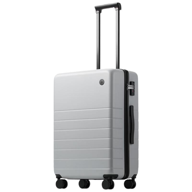 JD Jingzao Boundary 24-inch PC Luggage Suitcase Travel Trolley Large Capacity Unisex Snow Mountain Silver