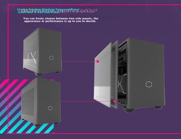 CoolerMaster NR200PMAX ITX Case Power Supply Combo, Including V850SFX Gold PSU & 280mm Water Cooling Radiator, Steel And Glass Side Panel, Tool-Free Installatio 9