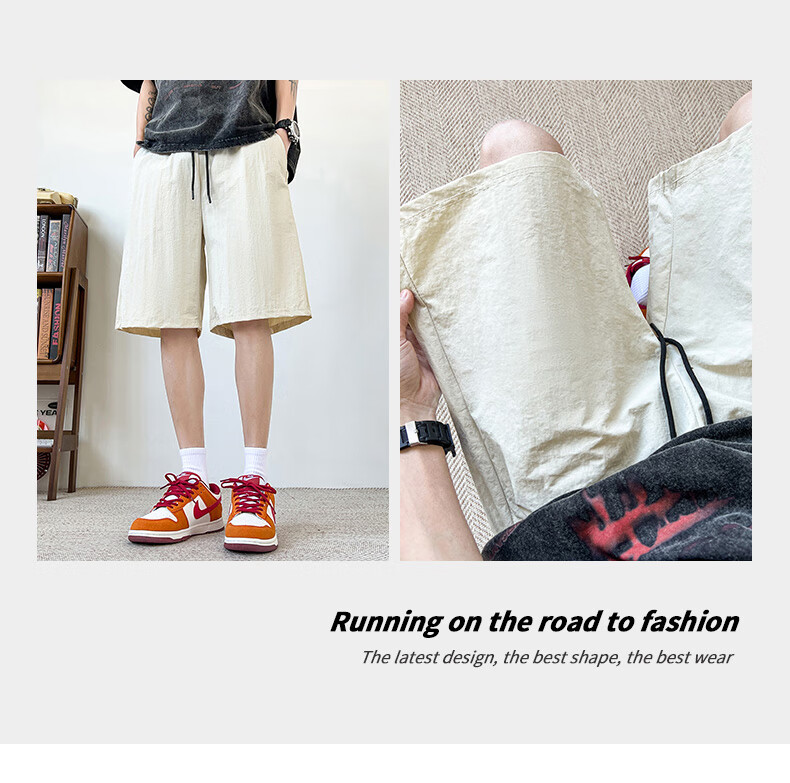 SWAMP AREA Ice Silk Shorts for Men, Summer Quick-Dry Breathable Versatile Casual Sports Knee-Length Pants D1102 Black 3XL 12