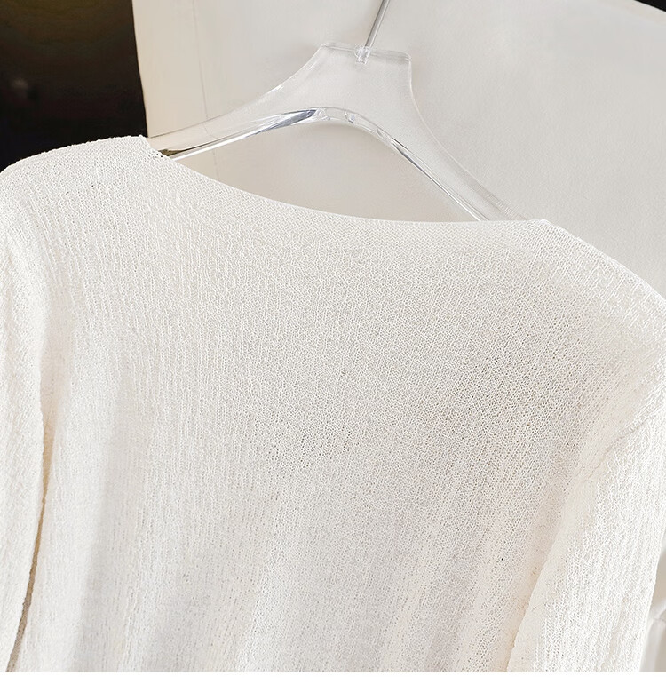 Tachi Tencel Linen Cardigan for Women, Spring 2026 Collection, Long-Sleeved Lightweight Breathable Knitted Air Conditioning Shirt Top 14