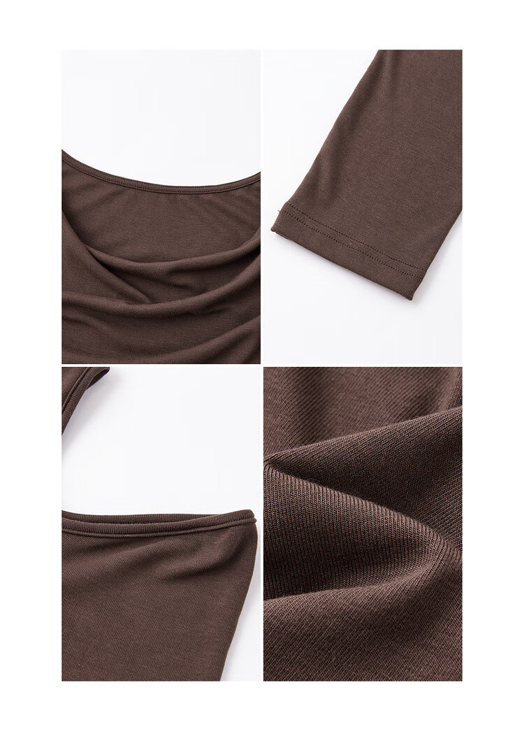Mt [Nanfa Jingshuo] Spring French Elegant Style, Off-Shoulder Long Sleeve, High Elasticity Slim Fit Long Dress for Wome 5