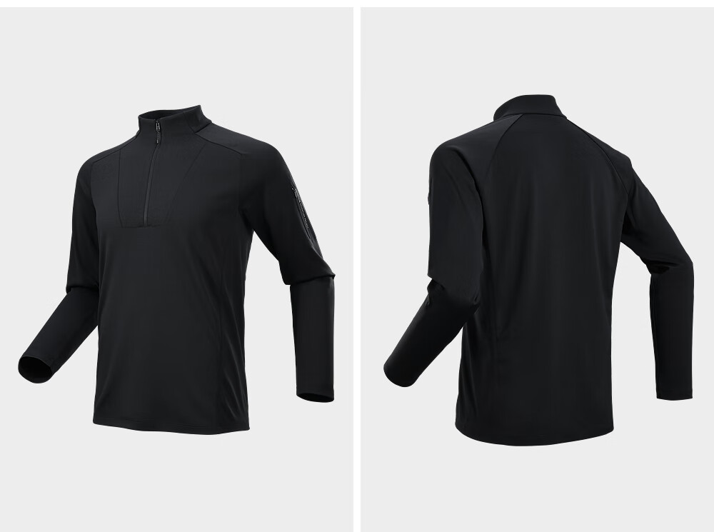 KAILAS Semi-Open Functional T-Shirt for Men, Spring And Summer Outdoor Hiking Sports Breathable Quick-Dry Long Sleeve 4