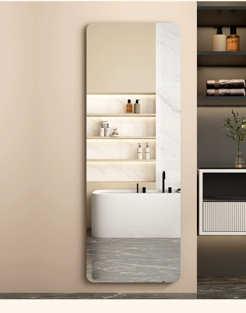 Yimo Acrylic Soft Mirror Wall Sticker Self-Adhesive Full-Length Dressing Mirror No Drilling Home Use HD Mirror 40*150cm 4