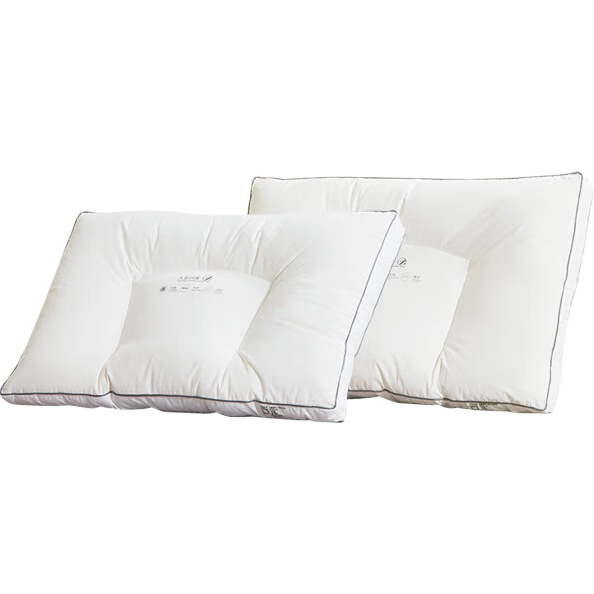 FUANNA Partition Pillow, Pure Cotton Cervical Pillow, Adult Sleeping Hotel Pillow Core, Upgraded Soybean Breathable Double Pillow, 66*43cm