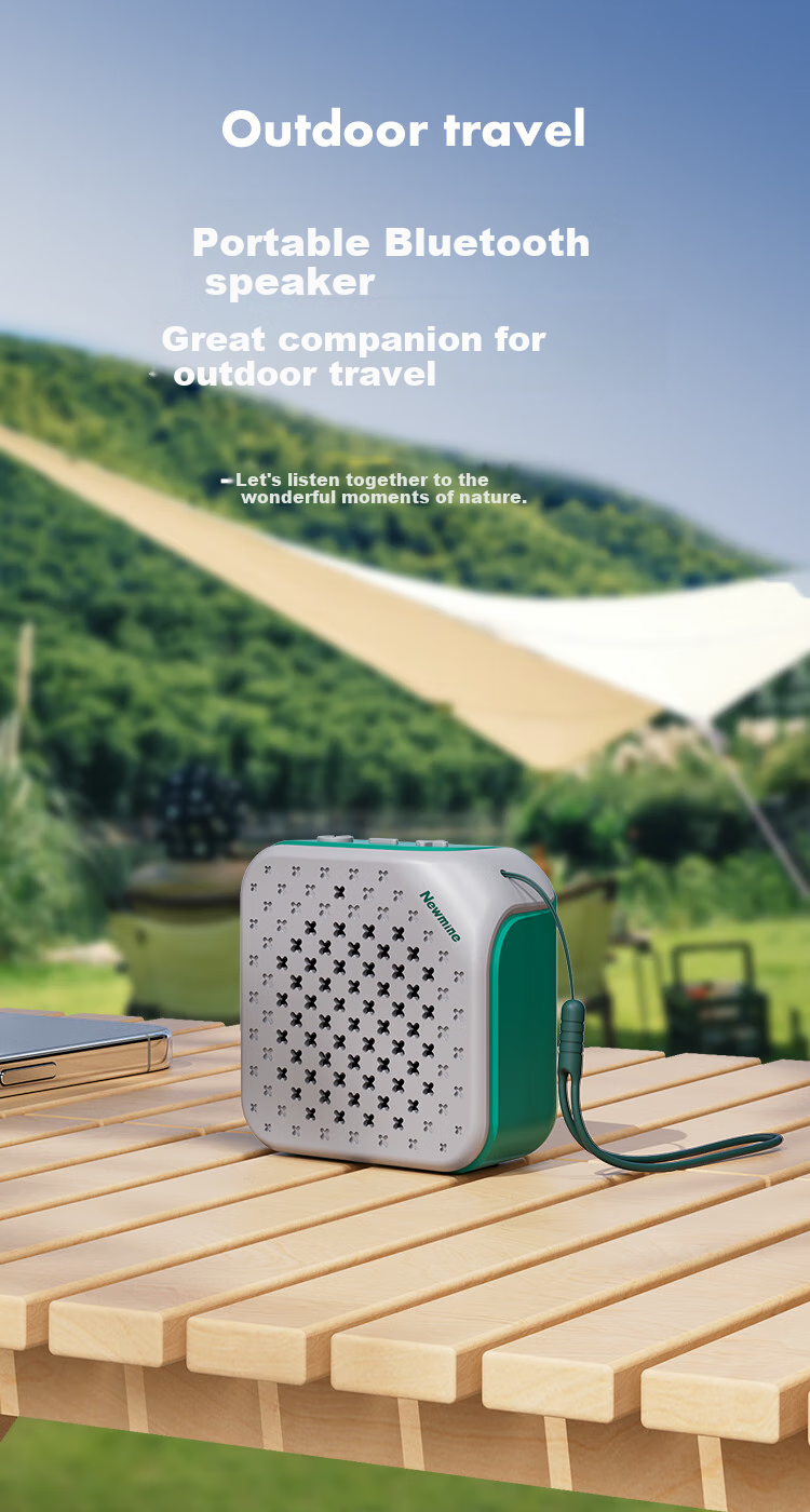 Newmine PBS001 Bluetooth Speaker, Wireless Desktop Laptop Mini Speaker, Portable Outdoor Mini Speaker for Phones, Payment Voice Broadcast Speaker with Deep Bass, Orange And Black Color 3