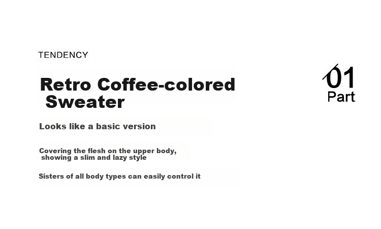 Dme Wilderness Forest Sweater Winter Style Knitted Top Retro Brightening Lazy Round Neck Sweater for Women, Dark Coffee Color, M 5