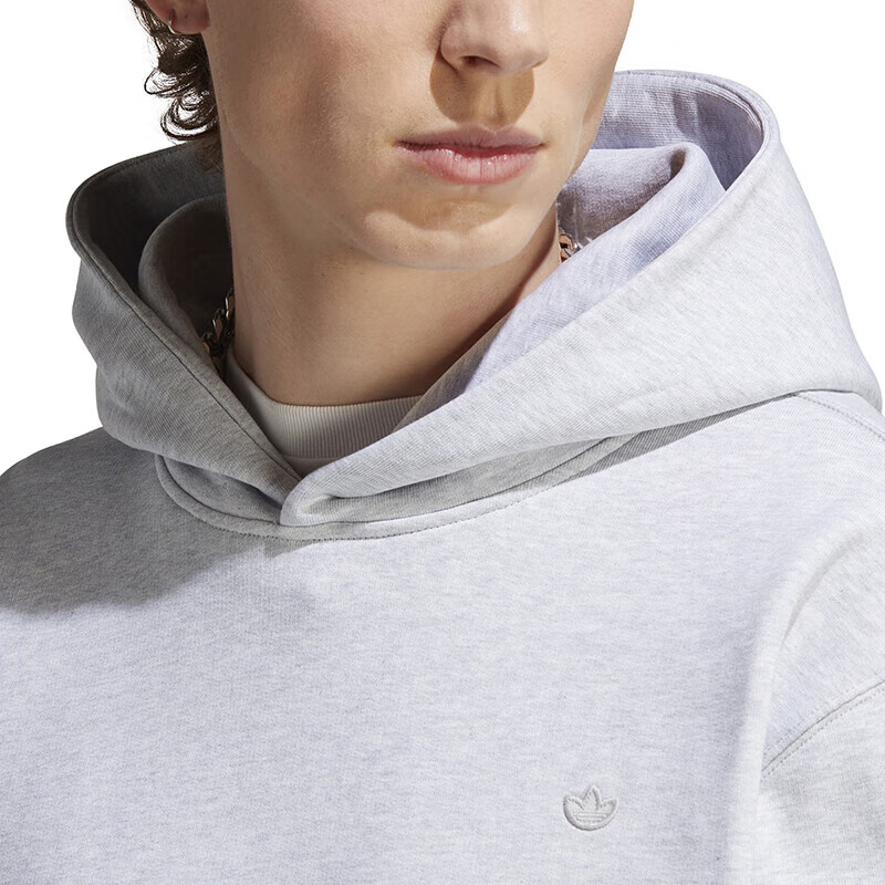 Adidas Originals Trefoil C Hoodie FT Couple Sweatshirt HK2936 Off-White M 4