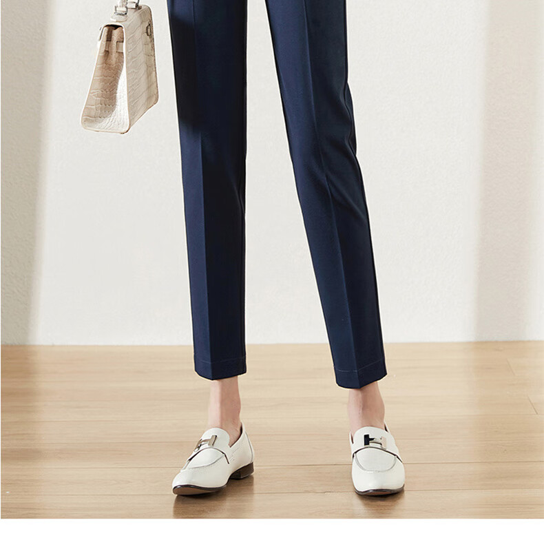 Langsha Women's Spring Summer Thin Suit Pants Pencil Pants Cigarette Pants Professional Workwear Commuter Casual Trousers 28