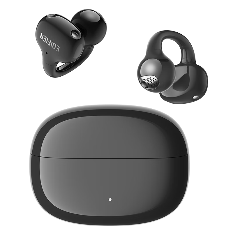EDIFIER [Gao Qing Chen's Choice] Comfo Clip Q Ear-Clip Open Bluetooth Headphones, Translation Headphones, Compatible with Apple, Huawei, Xiaomi, Ink Jade Gray, Graduation Gift