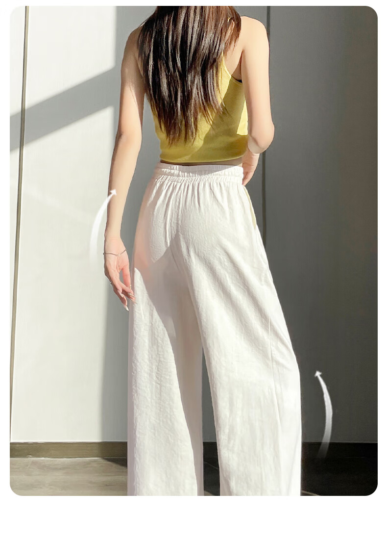 MJ STYLE Wide-Leg Pants for Women, Summer 2026 New Style, High-Quality Draping, Lazy And Relaxed Straight-Leg Slimming Versatile Casual Trousers 9