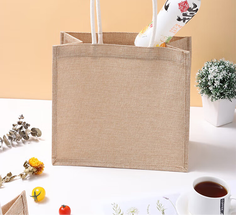 TaTanice Linen Bag, 1 Piece, Handbag, Holiday Gift Bag, Shopping Storage Bag, Lunch Box Bag 7