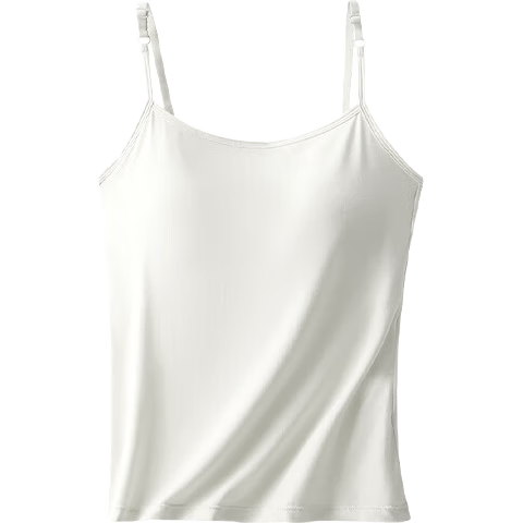 MiiOW Women's Camisole Tank Top with Removable Pads, Bra-Free Strapless Vest for Outer Wear Or Inner Layering