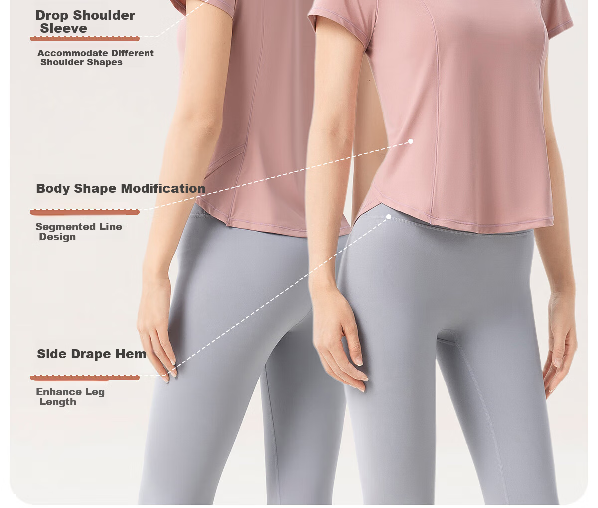 361° Women's Sports Fitness Yoga Top for Spring And Summer, Running Short-Sleeve T-Shirt, Stylish Quick-Dry Yoga Wear 4