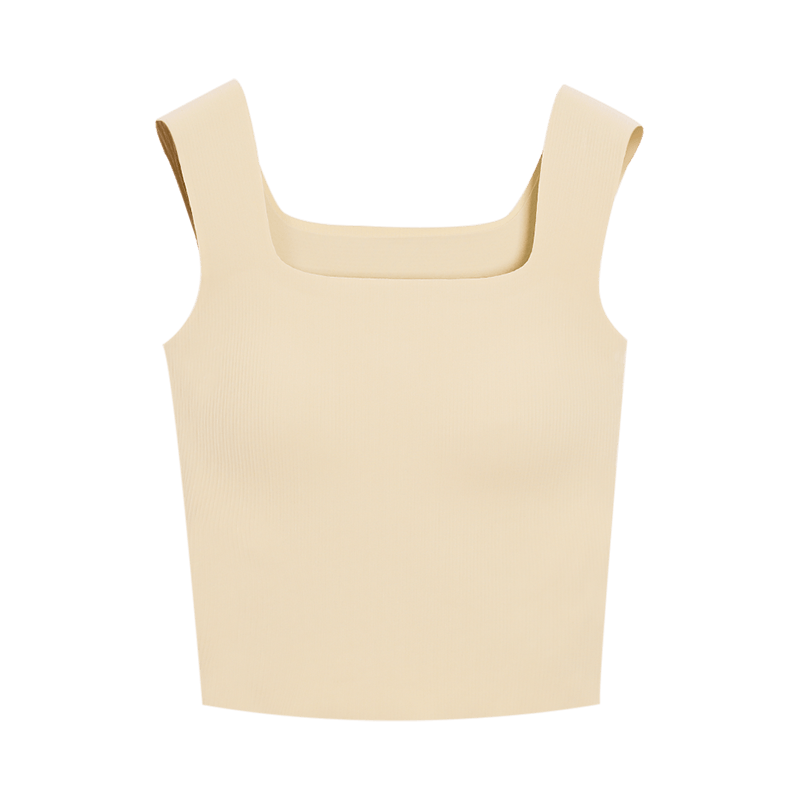 Hodo Women's Ice Silk Seamless Heat-Pressed Padded Vest Simple Wearable Tank Top