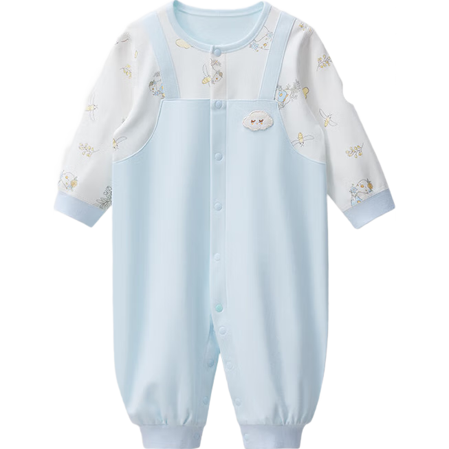 Shiyuejiejing Baby Romper, Straight-Collar Bodysuit, Newborn Onesie