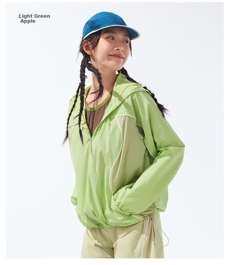 Beneunder Quick-Dry Windproof Mountain Series Jacket for Women, UV Protection Sun Protection Clothing, New Style Light Green M 26