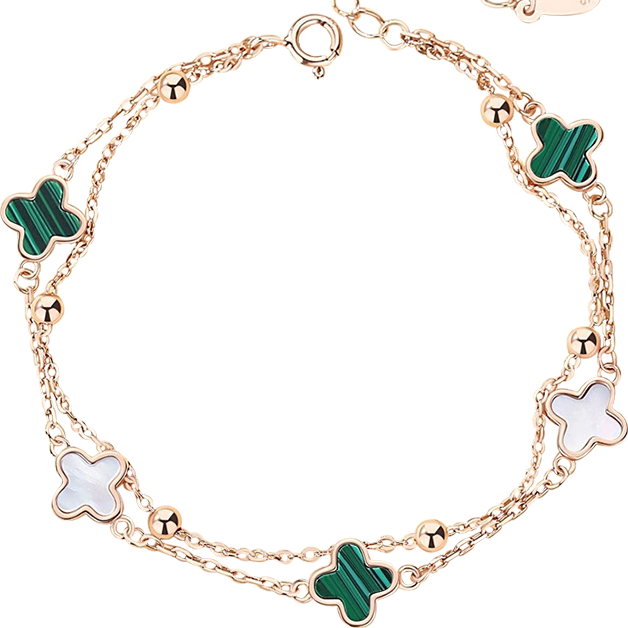 ALLOVE Four-Leaf Clover Pure Silver Bracelet for Women, 2026 New Jewelry, Birthday Gift for Ladies, Present for Girlfriend Or Wife