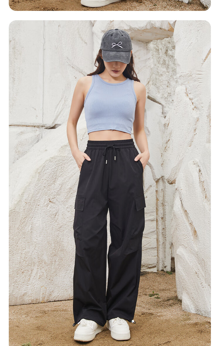 BOPRUIEY Women's Cargo Pants 2025 Summer Outdoor Sports Tactical Pants Straight-Leg Tapered Leg Couple Paratrooper Casual Pants for Wome 9
