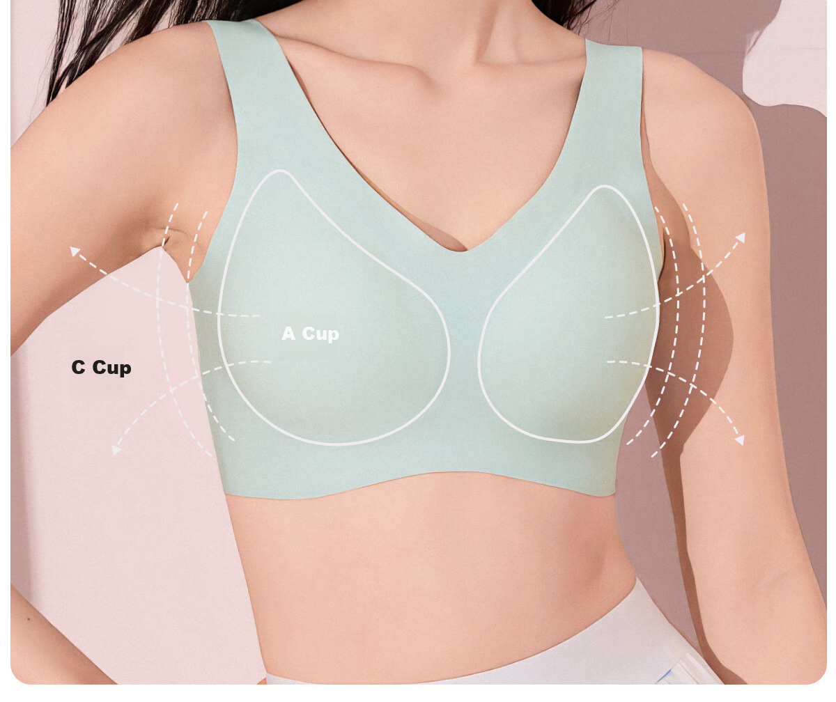 361° Seamless Bra for Women, 2025 New Style, Push-Up for Small Breasts, Side Support, Invisible, Anti-Sagging Brassiere, Ink Black 7