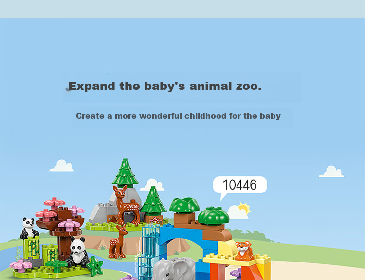 LEGO Building Blocks, 10446 Three-In Wildlife Collection, Toys for Boys And Girls, Children's Birthday Gift, Large Bricks 8