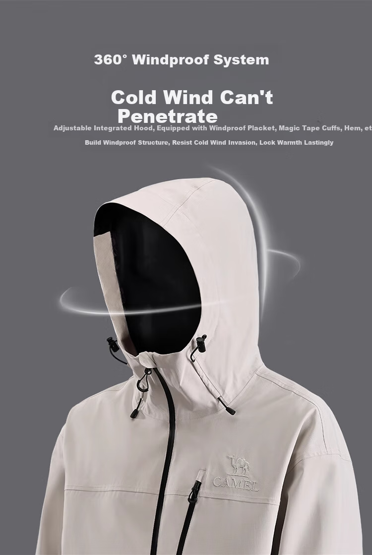 CAMEL Women's Windbreaker Jacket, Spring/summer 2025, Lightweight Windproof And Waterproof Hooded Casual Coat, 1078 M 9