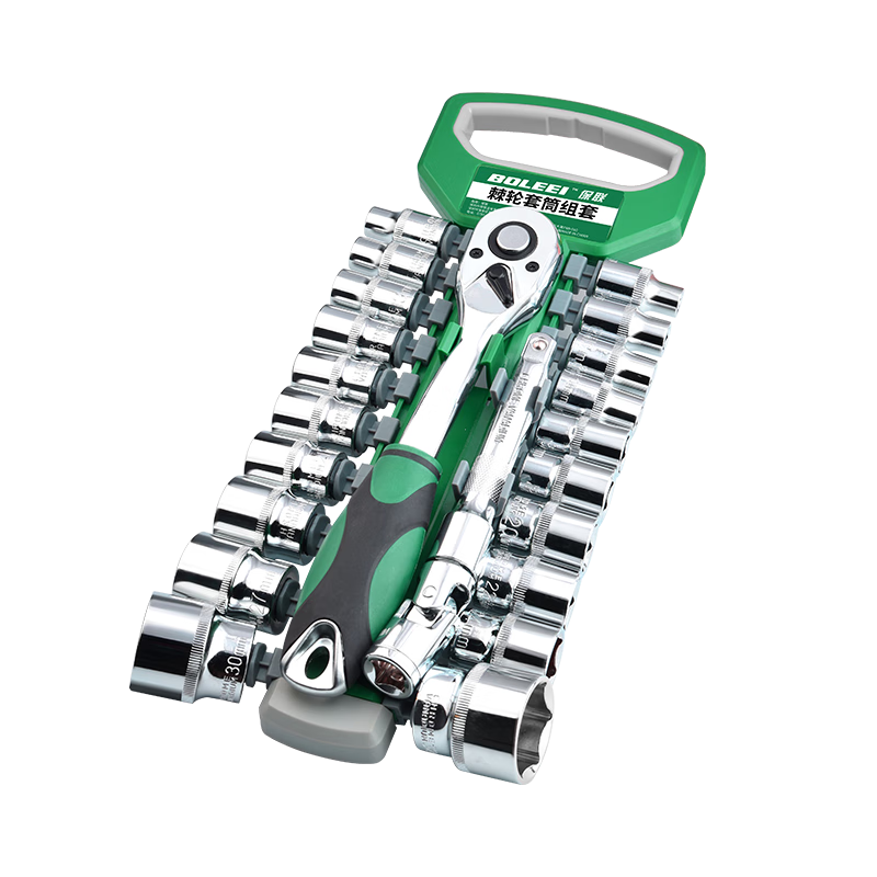 Baolian 1/2 Inch Drive 13-Piece Ratchet Socket Wrench Set Hex Multifunctional Auto Repair Tool Kit