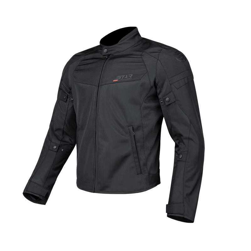 STAR FIELD KNIGHT Motorcycle Riding Jacket for Men, Summer Mesh Breathable, Fashionable Retro Jacket, Black, Size 2XL