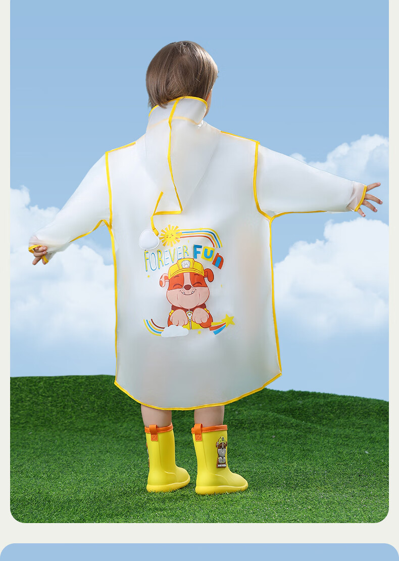 Paw Patrol Kids Raincoat for Boys and Girls Toddlers Kindergarten Split Cape Rainwear 1