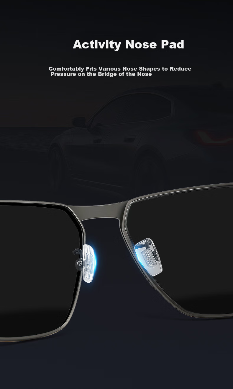 CAPONI Carbon Fiber Photochromic Sunglasses for Men, Polarized Driving Sunglasses, UV Protection Glasses for Day And Night Use 10
