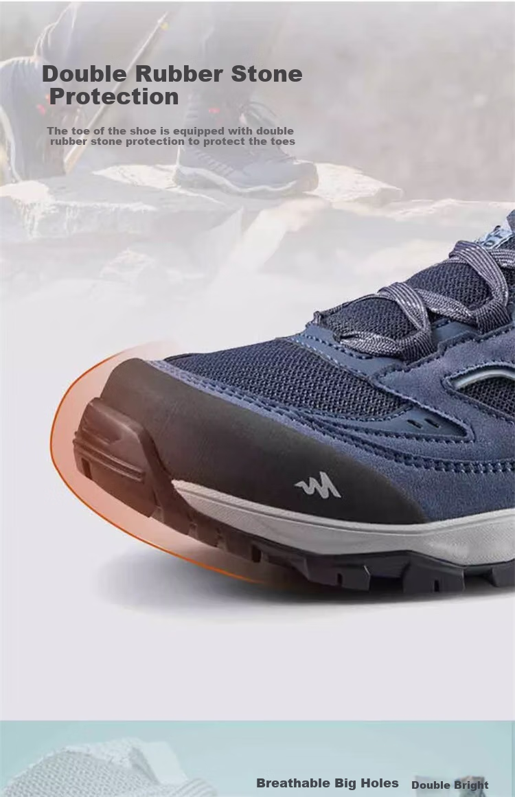 DECATHLON Hiking Shoes MH100 Men's Outdoor Sports Shoes, Wear-Resistant Lightweight Trekking Boots, Black And Gray, Size 45, 2938503 3