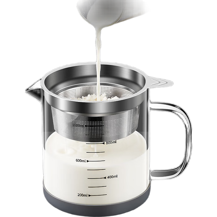 BJ 304 Stainless Steel Soy Milk Filter Pitcher, Strainer, Colander, Household Kitchen Filter, Juice Pitcher, Strainer Cup