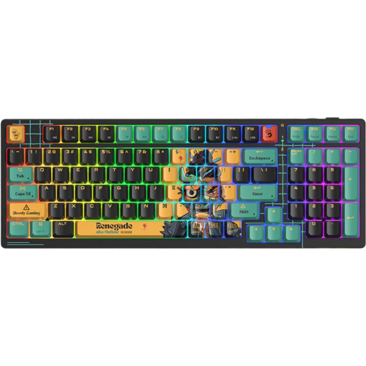A4TECH AT98 99-Key Mechanical Keyboard Wired Gaming Keyboard Mechanical Gaming Keyboard Specialized Optical Switch Keyboard for Esports And Gaming Yanmoubu Light Switch Niuzhengzhe Wired