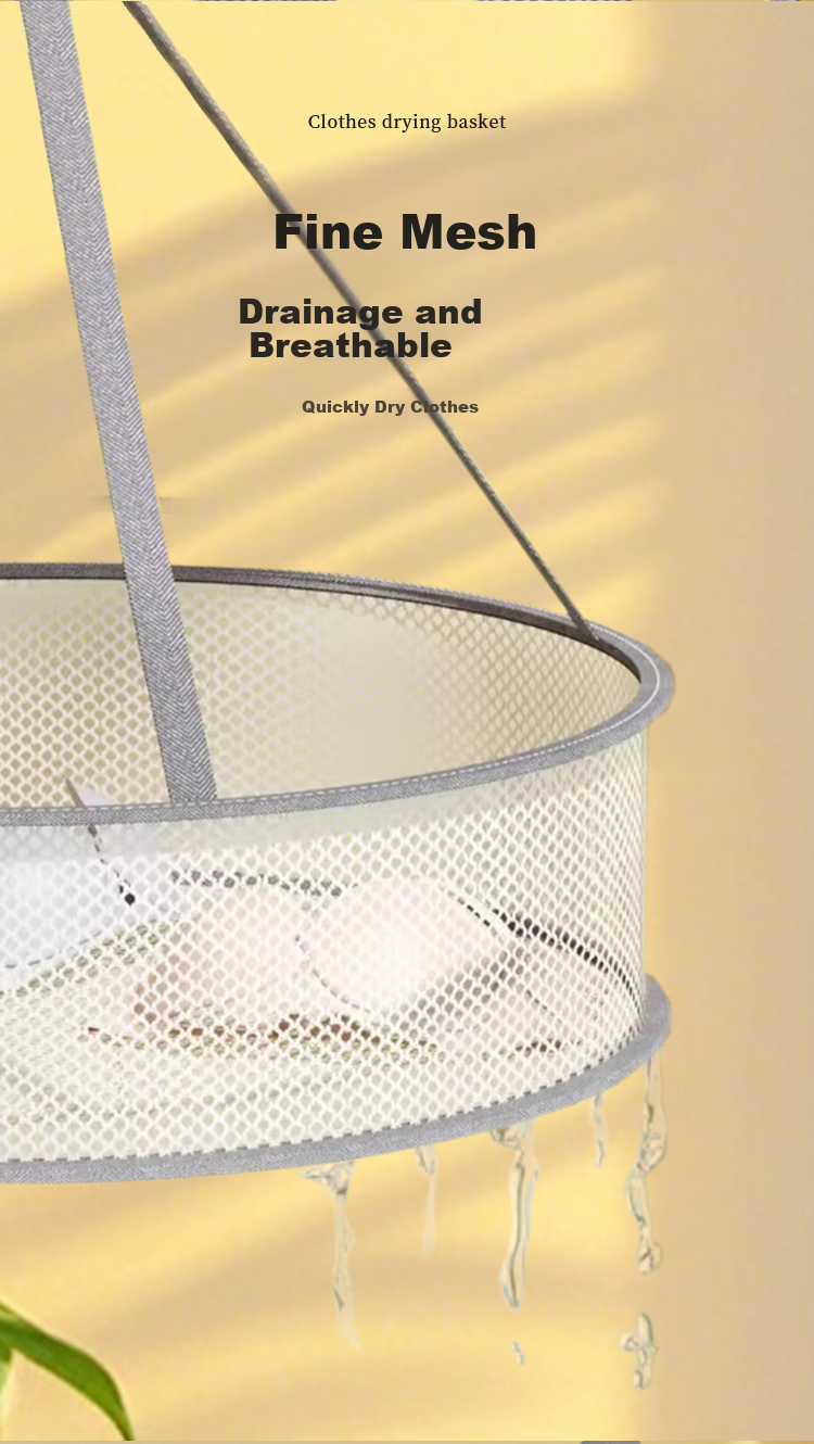 Mengtin Laundry Basket Clothes Drying Net Sweater Wool Garment Drying Tool Large Double-Layer Balcony Home Use 6